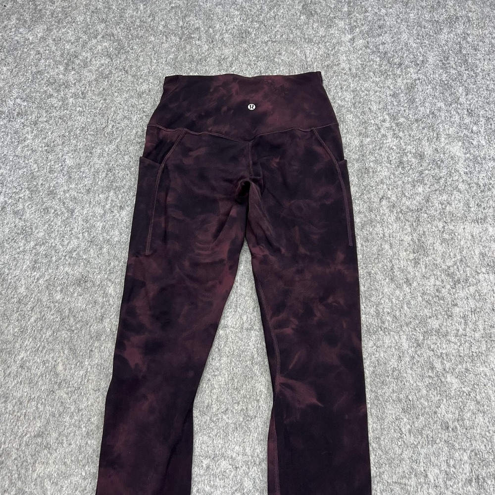 Lululemon Leggings Womens 6 Purple Tie Dye Align High Rise Pocket Ankle Pants - Picture 7 of 16